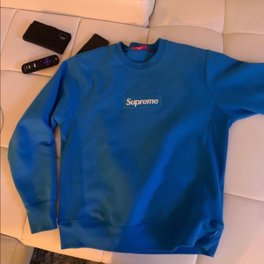 Blue supreme box logo